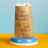 Big Dot of Happiness He Popped the Question She Said Yes Popcorn Bags, Favor Snack Treats, Free-Standing Individual Kraft Brown Paper Bags - 25 Count - 2 of 4