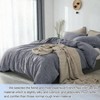 100 Flax Linen Duvet Cover Set, Queen, Set of 3, Soft, Breathable, Cool for Hot Sleepers - 2 of 2