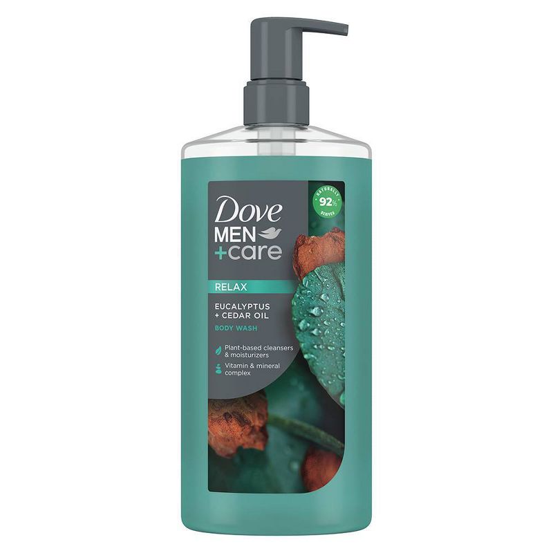 Dove Men+Care Relax Plant Based Body Wash - Eucalyptus &#38; Cedar Oil - 26 fl oz, 3 of 11
