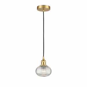 Ithaca - 1 Light Cord Hung Mini Pendant In Industrial Style-7 Inches Tall and 6 Inches Wide - 1 of 1