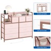 9 Drawers Dresser for Bedroom, Chest of Drawers with Fabric Bins, TV Stand Furniture, Clothing Storage Organizer for Living Room Hallway Bedroom - 4 of 4