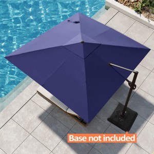 Pellebant 10.5FT Square Cantilever Umbrella Outdoor 360 Degree Rotation Offset Umbrella 6 Heights Adjustable Cantilever Patio Umbrella - 1 of 4