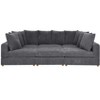 TiramisuBest Haven 6-Piece Modular Corduroy Sectional Sofa, Modern U-Shaped Design with Comfortable Gray Upholstery for Living Rooms - 2 of 4