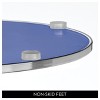iDesign Round Pedestal Drink Table for Small Spaces - Clear/Soft Brass - 4 of 4