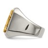 Black Bow Jewelry Men's 20mm Stainless Steel w/14K Gold Accent Praying Hands Ring - 3 of 4
