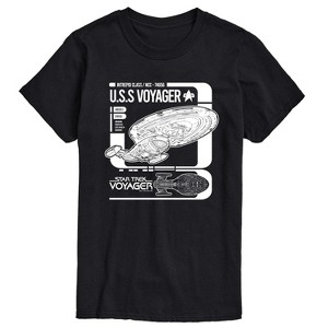 Men's - Star Trek - Voyager Schematic Short Sleeve Graphic T-Shirt - 1 of 4
