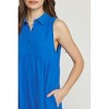 Women's Collared Sleeveless Tiered Tunic Top - entro - 4 of 4