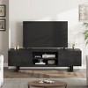 Modern TV Stand for 65/75/80 Inch TV,70" Entertainment Center with 2 Drawers & Open Shelves, Heavy Duty Wooden Media Console Cabinet with Metal Legs - 2 of 4