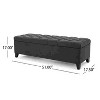 CAVINAS Polyester Storage Ottoman Bench with Button Tufted Diamond Stitch,Upholstered Storage Ottoman,Storage Benches for Living Room - 2 of 4