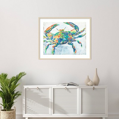 Vibrant Abstract Rainbow Crab II Framed Wall Art Print