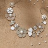 SOHI Women's Sand Beige Party Stone Statement Necklace - 3 of 4
