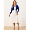 INSPIRE CHIC Women's Velvet Long Sleeve Shawl Neck Open Front Cropped Bolero Cardigan - 4 of 4