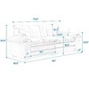 Kumasinova 84" Chenille Loveseat Sofa with Dual-Layer Padding, Deep Seat Sofa Couch with 2 Throw Pillows & Memory Foam, Sturdy Wood Frame - 4 of 4