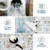 Runner Rug Kitchen Hallway Entryway – Vintage Floral Oriental Design Non-Slip Stain Resistant Low Pile Floor Covering - 4 of 4