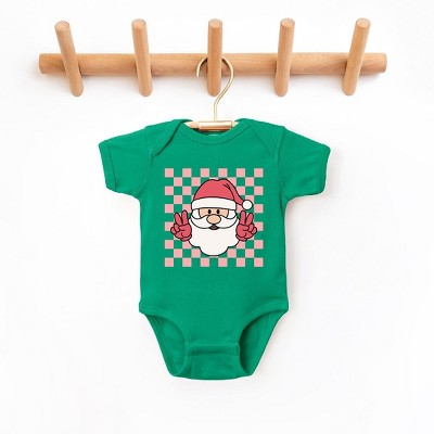 The Juniper Shop Checkered Santa Baby Bodysuit