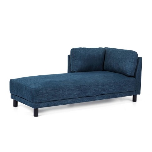 Navy blue chaise store lounge sofa