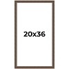 PosterPalooza | Elegant Brown Picture Frame - UV Acrylic, Foam Board Backing, Hanging Hardware - 2 of 4