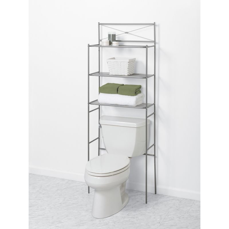 Spacesaver Over the Toilet Etagere Brushed Nickel - Zenna Home, 3 of 8