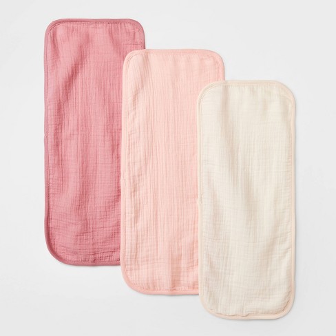 Baby 3pk Muslin Burp Cloth Cloud Island Pink Target