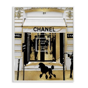 Stupell Industries Fashion Storefront Glam Poodle Black Framed Giclee Art - 1 of 4