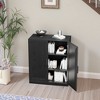 36"x31"x16" Wood Accent Cabinet in Black, Storage Organizer with Adjustable Shelves for Kitchen Bedroom Entryway Living Room Dinning Room - 3 of 4