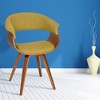 Summer Modern Chair - Green Fabric And Walnut Wood - Armen Living - image 4 of 4