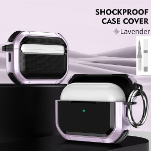 HTUTWOO Case for Airpods Pro/Pro 2, Full Body Hard Shockproof Protective Cover with Keychain and Cleaning Kit - 1 of 4