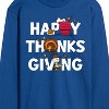 Men's - Peanuts - Happy Thanksgiving Icons Long Sleeve Graphic T-Shirt - 2 of 4
