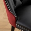 NicBex Set of 2 Modern Faux Leather Dining Chairs, High-end Tufted Back & Nailhead Trim, Solid Wood Legs Kitchen Side Chairs - 4 of 4