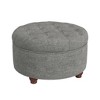 Large Tufted Round Storage Ottoman - HomePop - 3 of 4