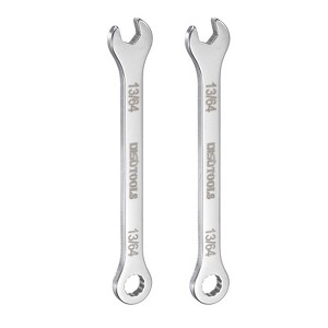 Unique Bargains 30Cr13 Stainless Steel Auto Repair Offset 12-Point Box End and 15° Angled Combination Wrenches 2 Pcs - 1 of 4