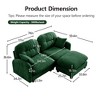 GDFStudio Elinor Chenille Upholstered Tufted Cushion Backrest Sectional Sofa with Ottoman - 3 of 4