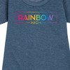 - Rainbow High - Gradient Logo Graphic Short Sleeve Fleece Dress - 2 of 4