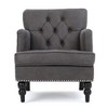 SKRAN Fabric Tufted Club Chair, White Blue for Living Room, Bedroom, Home, Office, Slate - 4 of 4