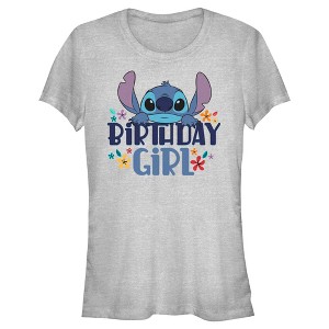 Junior's Women Lilo & Stitch Birthday Girl Stitch T-Shirt - 1 of 4