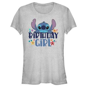Junior's Women Lilo & Stitch Birthday Girl Stitch T-Shirt