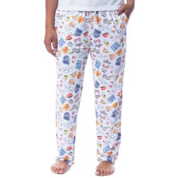 Gilmore Girls Womens' Icons Toss Print Luke's Diner Stars Hollow Pajama Pants White