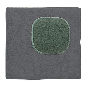 MU Kitchen 12" x 12" Microfiber Dish Cloth With Scrubber - 1 of 1