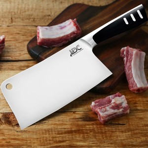 Butcher Knife, High-Carbon Stainless Steel Meat Chopper Professional Chef Knife 7 Inch, Lux Decor - 1 of 4