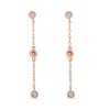 Haus of Brilliance 10K Rose Gold Plated Silver 1/15 Cttw Diamond Dangle Earring - 3 of 4
