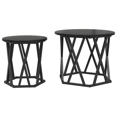 Clihome Modern Round Side Table, Minimalist Accent Table with Sleek Matte Finish for Contemporary Interiors