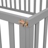 CAVINAS Twin Size Bed Frame, Wood Daybed Frame with Fence and Door, Floor Bed for Kids, Teens, Girls, Boys, Floor Platform Bed - 3 of 4