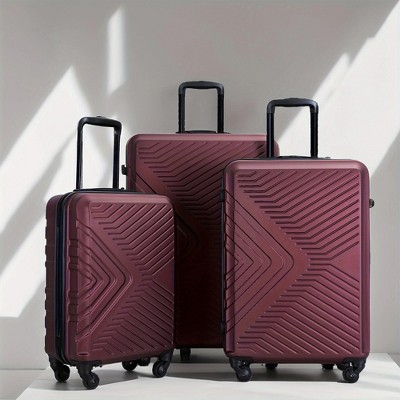 KTMBDW Luggage with Spinner Wheels & Zipper, 3-Piece Travel Suitcase ABS+PC Hardshell Luggage Set with TSA Lock (20+24+28 inch)
