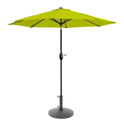 WestinTrends 9 Ft Outdoor Patio Market Table Umbrella with Round Resin Base