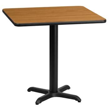 Flash Furniture 24'' Square Natural Laminate Table Top with 22'' x 22'' Table Height Base