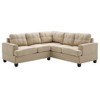 L-Shaped Sectional Sofas in Micro Suede with Pocketed Coil Cushions & Hardwood Frame, Reversible Chaise Design - 3 of 4