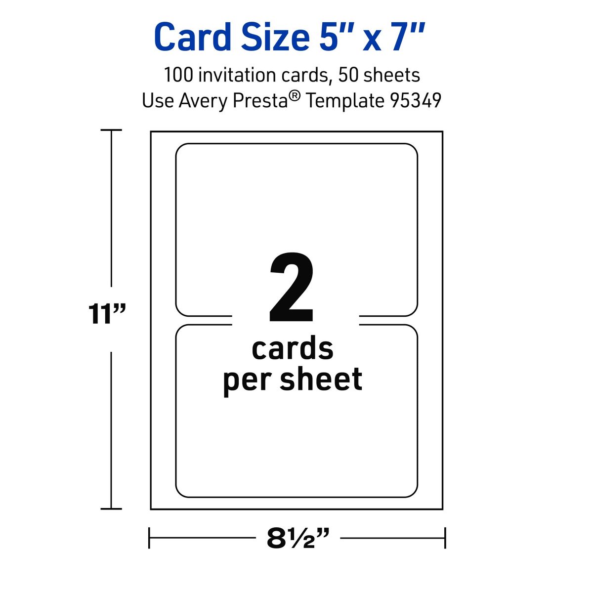 Avery Matte White Invitation Cards, 5" x 7" Rectangle Rounded Corners - thumbnail 5