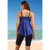 Swim 365 Women's Plus Size Longer-Length Twist-Front Tankini - 3 of 4