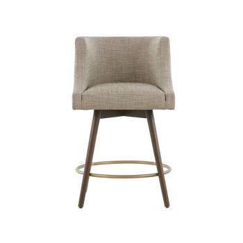 Powell Swivel Counter Height Barstool with 360-degree Swivel Seat Gray