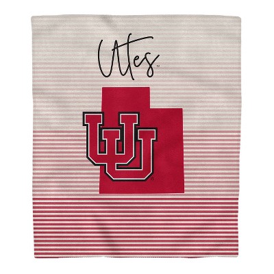 NCAA Utah Utes Ultra Fleece State Stripe Blanket